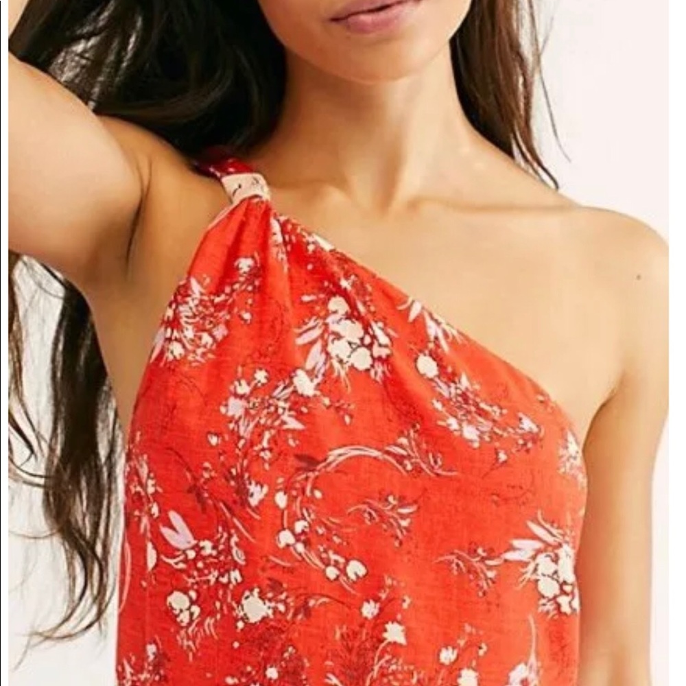 Free People All Mine Mini Dress Large L Orange New - Picture 4 of 5